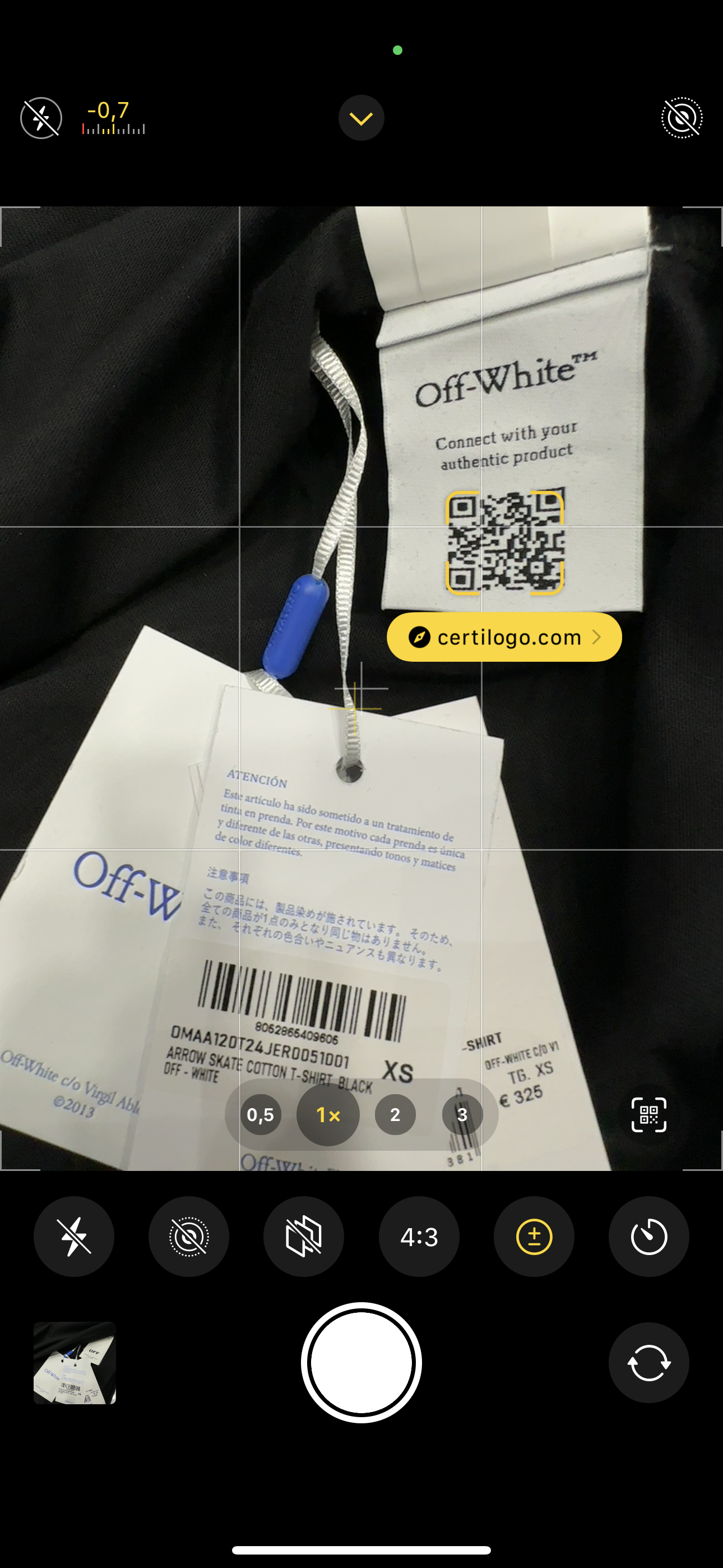 T-shirt OFF-White 1027